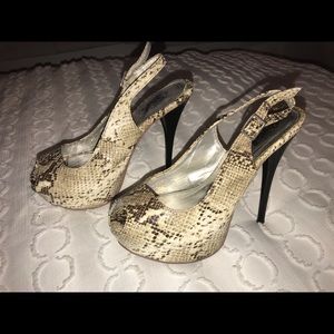 Snake skin heels